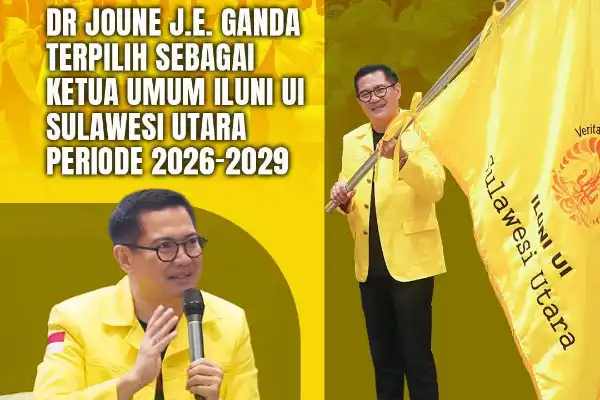 Joune Ganda Pimpin ILUNI UI Sulut, Dorong Aksi Nyata Menuju Indonesia Emas