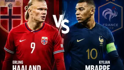 Duel Haaland vs Mbappe! Norwegia Tantang Perancis dalam Perebutan Juara Grup