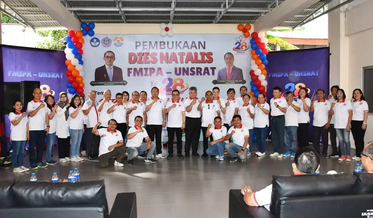 Buka Dies Natalis Ke-28 FMIPA Unsrat, Rektor Berty Sompie Tekankan Pentingnya Kekuatan Sinergi