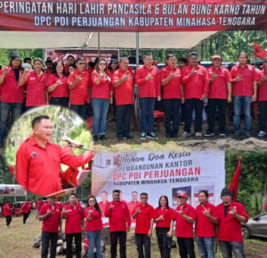 Tegak Lurus Satu Komando, PAC Silian Raya Hadiri Peringatan Lahirnya Pancasila dan Peletakan Batu Pertama Kantor DPC PDIP MITRA