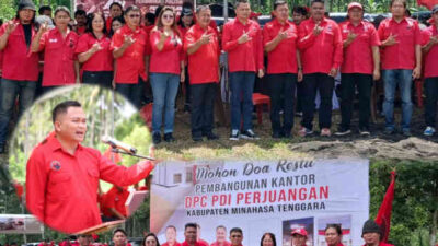 Tegak Lurus Satu Komando, PAC Silian Raya Hadiri Peringatan Lahirnya Pancasila dan Peletakan Batu Pertama Kantor DPC PDIP MITRA