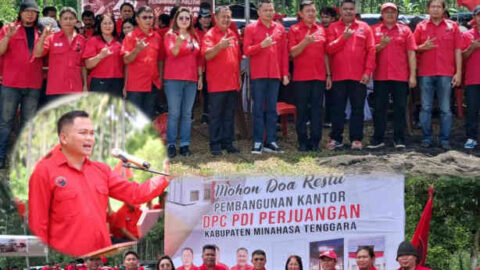 Tegak Lurus Satu Komando, PAC Silian Raya Hadiri Peringatan Lahirnya Pancasila dan Peletakan Batu Pertama Kantor DPC PDIP MITRA