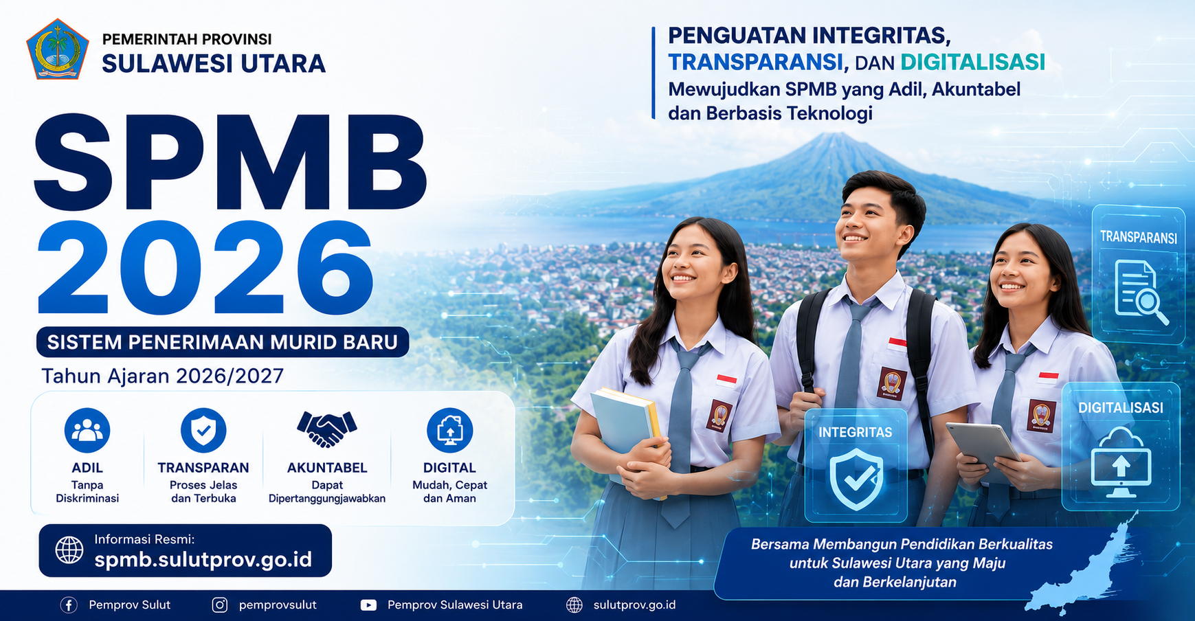 SPMB 2026 Sulut Dibuka, Ini Jadwal, Jalur Pendaftaran dan Cara Daftar SMA/SMK Negeri
