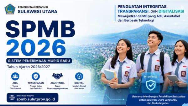 SPMB 2026 Sulut Dibuka, Ini Jadwal, Jalur Pendaftaran dan Cara Daftar SMA/SMK Negeri