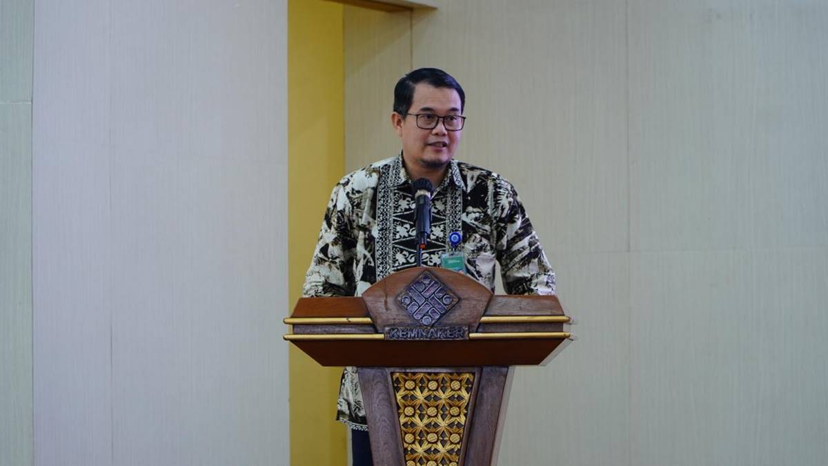 Direktur Jenderal Binalavotas Kemnaker Darmawansyah menjelaskan program Pelatihan Vokasi Nasional Batch 3.