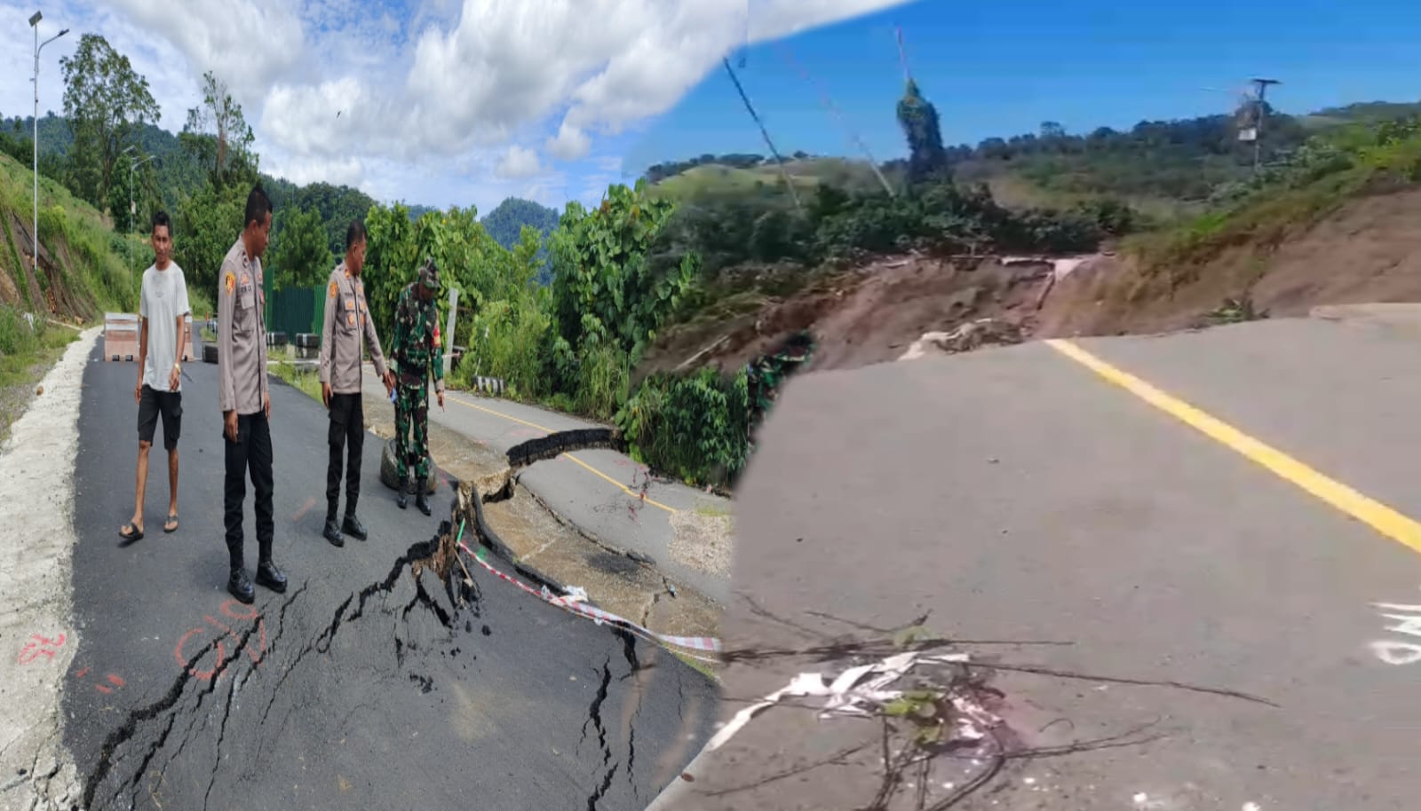 Viral! Jalan Penghubung Bitung-Likupang Putus Total, Warga Minta Pemerintah Bertindak Cepat