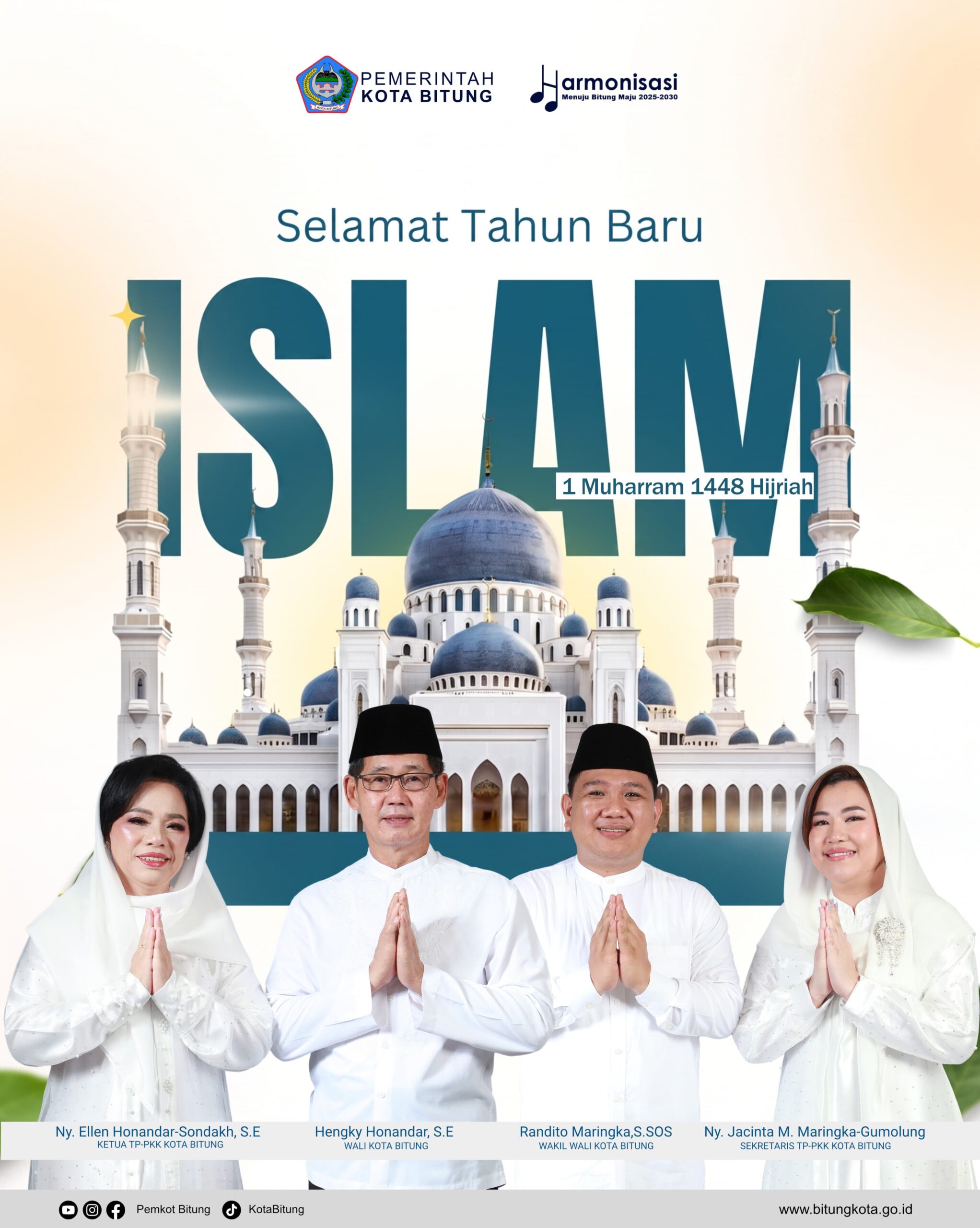 1 Muharam 1448 H, Hengky dan Randito Ajak Warga Bitung Perkuat Persatuan