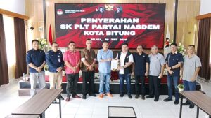 Resmi! KPU Bitung Terima SK Plt Ketua DPD NasDem, Konsolidasi Besar Organisasi Resmi Dimulai