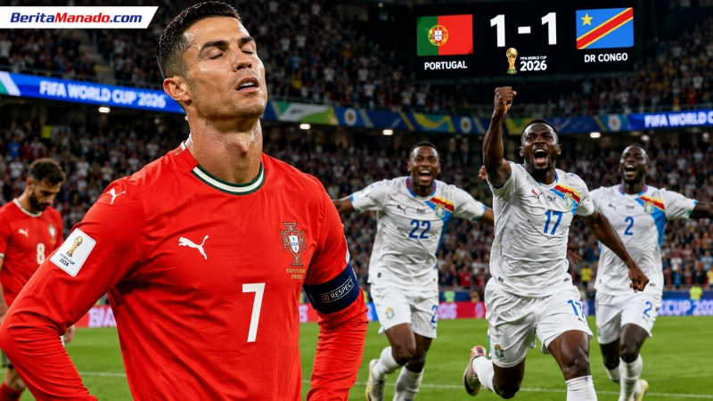 Portugal Ditahan Kongo 1-1! Cristiano Ronaldo Gagal Bawa Portugal Menang