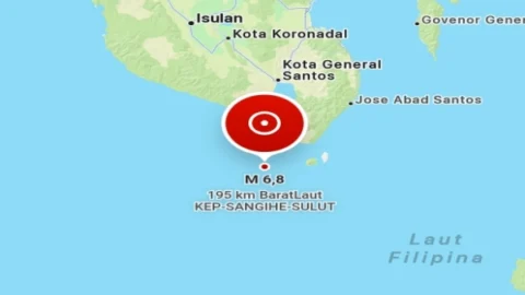 Gempa M6,8 di Mindanao Filipina Dirasakan Kuat hingga Kepulauan Sangihe