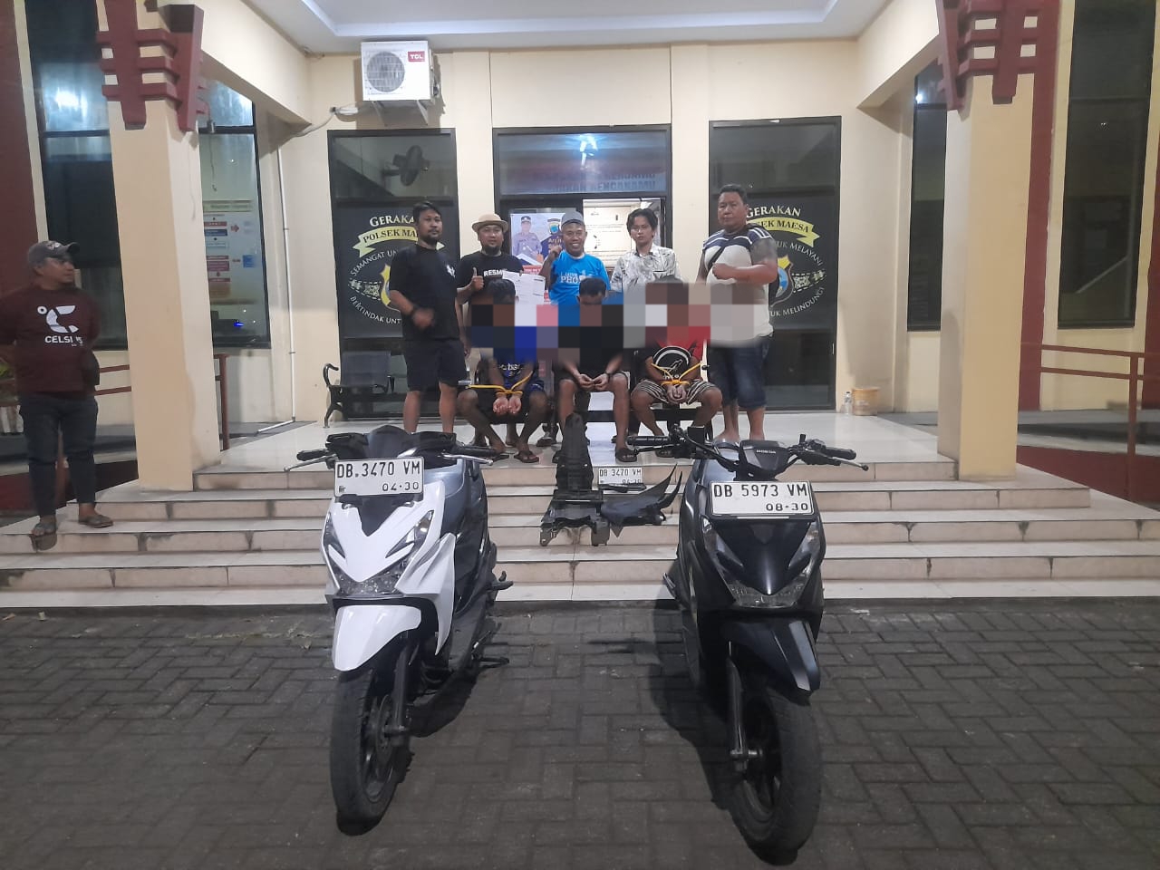 Tak Sampai 3 Hari! Resmob Polsek Maesa Bongkar Komplotan Curanmor, Tiga Pelaku dan Penadah Dibekuk, Motor Korban Berhasil Diselamatkan
