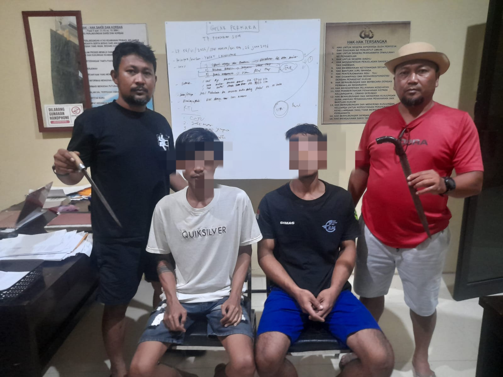 Tersinggung Ditegur, Kakak Beradik Nekat Tikam Warga, Tim Resmob Polsek Maesa Ringkus Pelaku Kurang dari 24 Jam