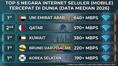 5 Negara Internet Mobile Tercepat di Dunia 2026, Indonesia Posisi Berapa?