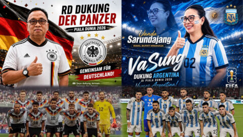 Piala Dunia 2026, Robby Dondokambey Dukung Jerman, Vanda Sarundajang Argentina
