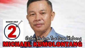 Satu Kalimat dari Calon Hukum Tua Wolaang, Michael Kumolontang: Mohon Doa Restu