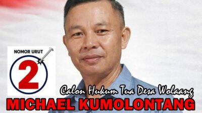 Satu Kalimat dari Calon Hukum Tua Wolaang, Michael Kumolontang: Mohon Doa Restu