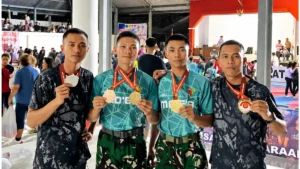 Prajurit Yonif TP 824/MO'E’A Borong Medali di Karate Open Tournament JJ Cup Sulut 2026