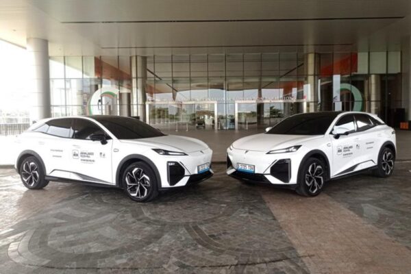 Foto dokumentasi ini menunjukkan mobil Changan yang terpilih sebagai kendaraan resmi dalam penyelenggaraan Java Jazz Festival 2026 yang berlangsung pada 29-31 Mei di Tangerang, Provinsi Banten. (Xinhua)
