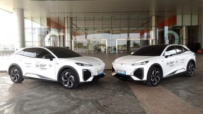 Foto dokumentasi ini menunjukkan mobil Changan yang terpilih sebagai kendaraan resmi dalam penyelenggaraan Java Jazz Festival 2026 yang berlangsung pada 29-31 Mei di Tangerang, Provinsi Banten. (Xinhua)