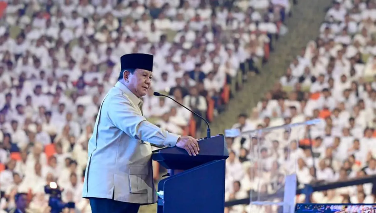 Presiden Prabowo Subianto saat menyampaikan arahan tegas terkait integritas dan akuntabilitas Program MBG di Sentul International Convention Center, Bogor.