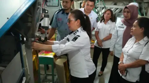 Vanda Sarundajang Tinjau Sentra Produksi Beras Kabupaten Sidrap