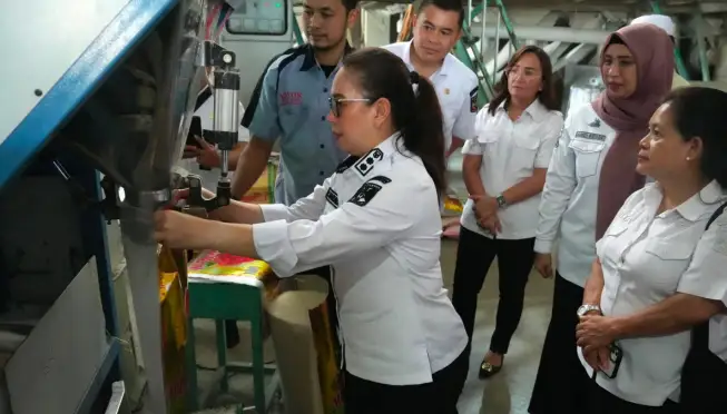 Vanda Sarundajang Tinjau Sentra Produksi Beras Kabupaten Sidrap