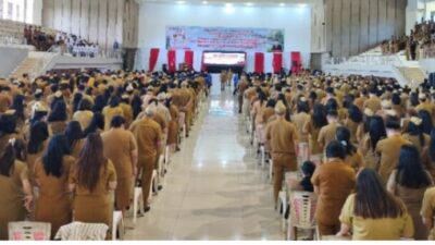Apel Awal Bulan Juli, Bupati Robby Dondokambey Tekankan Disiplin ASN dan Percepatan Program Pembangunan