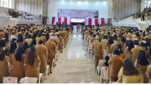 Apel Awal Bulan Juli, Bupati Robby Dondokambey Tekankan Disiplin ASN dan Percepatan Program Pembangunan