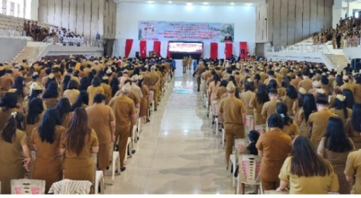 Apel Awal Bulan Juli, Bupati Robby Dondokambey Tekankan Disiplin ASN dan Percepatan Program Pembangunan