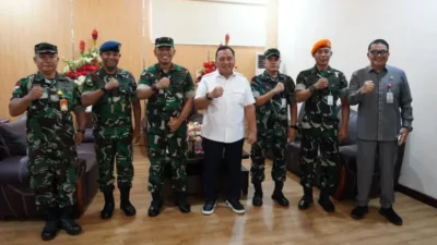 Bupati Robby Dondokambey Terima Courtesy Call Danlanud Sam Ratulangi Manado