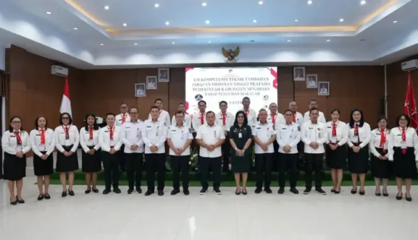 Bupati Robby Dondokambey Kawal Uji Kompetensi JPT Pratama