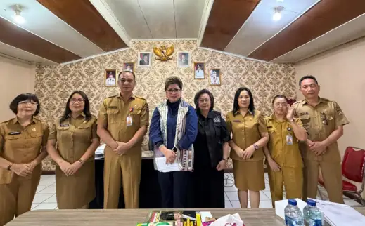 Maya Rumantir Bahas Misi Pembangunan Krusial di Bappelitbangda Minahasa