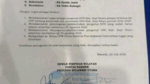 DPW NasDem Sulut Tunjuk Liem Halim sebagai Plt Ketua DPD NasDem Sitaro