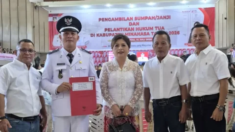 Resmi Dilantik Bupati Minahasa, Kumtua Pineleng Dua Nicolaus Tangapo Komitmen Rangkul Semua Warga