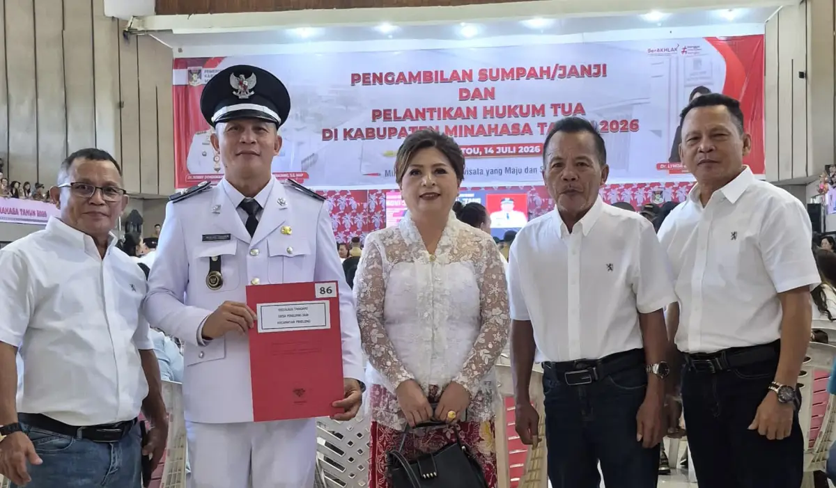 Resmi Dilantik Bupati Minahasa, Kumtua Pineleng Dua Nicolaus Tangapo Komitmen Rangkul Semua Warga