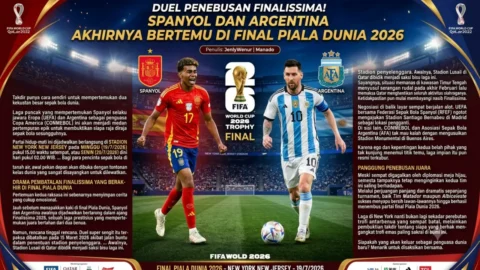 Duel Penebusan Finalissima! Spanyol dan Argentina Akhirnya Bertemu di Final Piala Dunia 2026