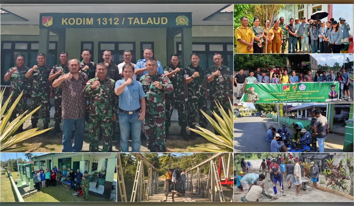 Sinergi TNI-Unsrat Bangun Beranda Utara NKRI: Dari Air Bersih Hingga Genteng Sabut Kelapa