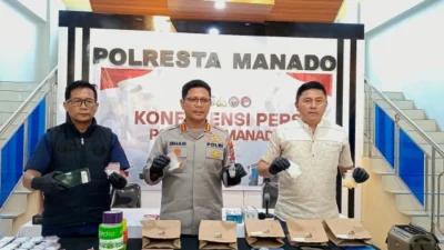 Sebulan Sikat 6 Pengedar, Polresta Manado Gagalkan Peredaran Ratusan Gram Sabu dan Obat Keras