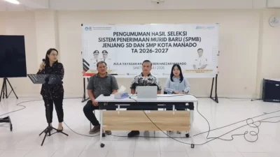 Dinas Pendidikan Manado Gelar Pengumuman Hasil SPMB SD-SMP Negeri Hari Ini