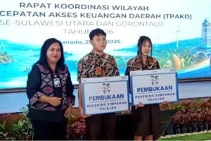 Di Rakorwil TPAKD SulutGo, BRI Serahkan Tabungan SimPel bagi Pelajar Manado