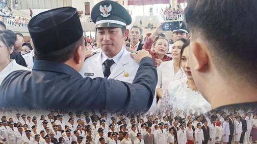 Frangky Polandos Sah Dilantik Sebagai Hukum Tua Desa Kawatak