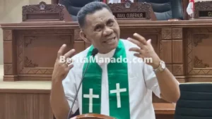 Perdana Setelah Terpilih sebagai Ketua Umum PP KGPM, Teddy Batasina Pimpin Ibadah DPRD Sulut