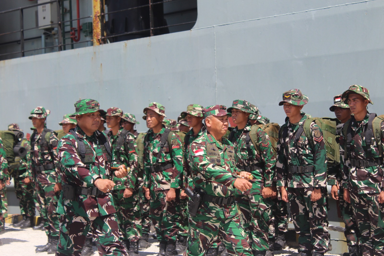 Dandim 1310/Bitung Dipercaya Jadi Danup, Pangdam XIII/Merdeka Lepas Pasukan Karya Bakti Skala Besar Bangun Perbatasan NKRI