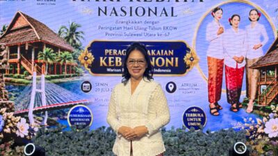 Ellen Honandar Sondakh Tampil Anggun di Hari Kebaya Nasional, Perkuat Semangat Perempuan Sulut Lestarikan Budaya Bangsa