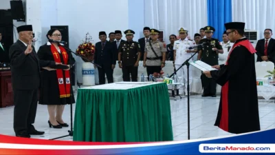 Denny Roy Tampi Resmi Dilantik Jadi Ketua DPRD Kepulauan Sangihe