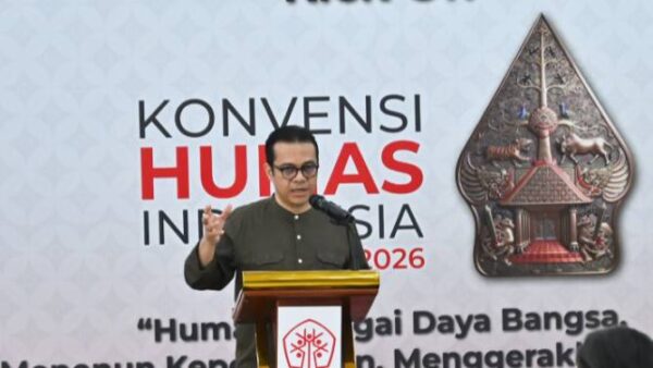Wakil Menteri Komunikasi dan Digital Nezar Patria membahas Konvensi Humas Indonesia 2026 dan tantangan AI bagi profesi humas.