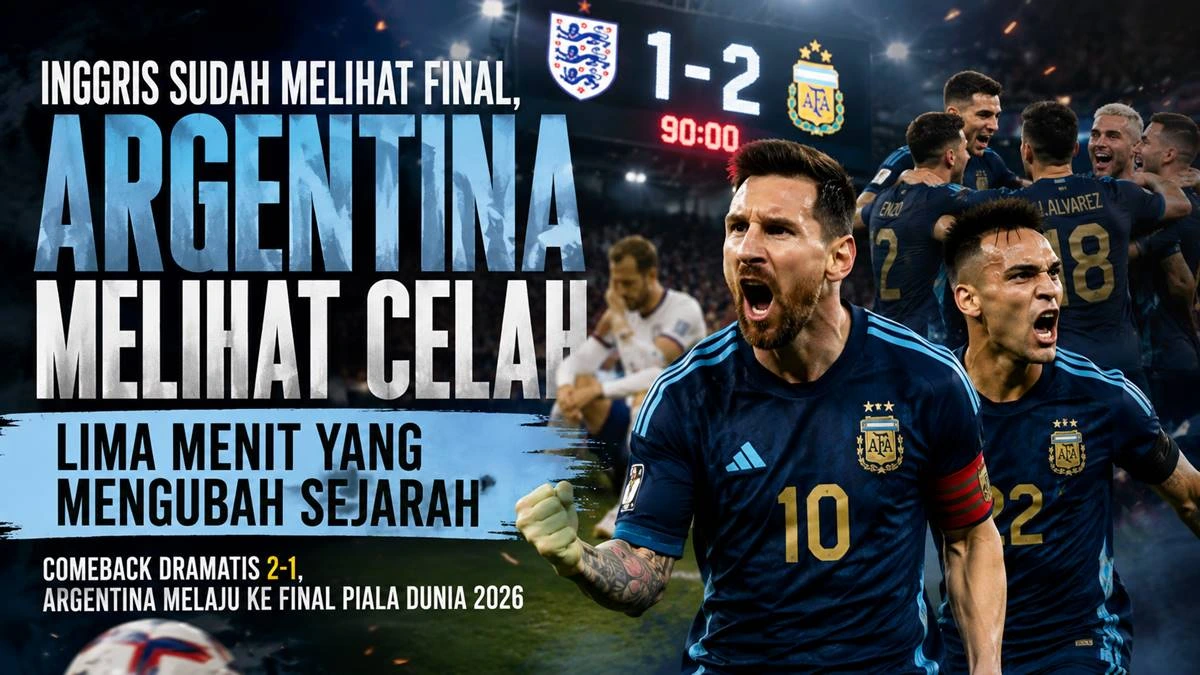 Inggris Sudah Melihat Final, Tapi Argentina Melihat Celah: Lima Menit yang Mengubah Sejarah Piala Dunia 2026