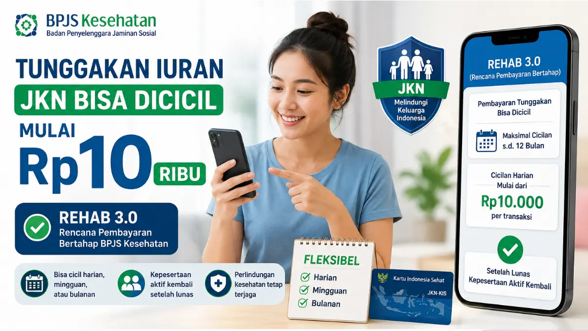 Peserta JKN Menunggak Tak Perlu Khawatir, Iuran BPJS Kesehatan Bisa Dicicil Mulai Rp10 Ribu