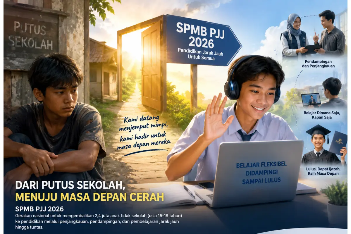 Kemendikdasmen Luncurkan SPMB PJJ 2026, Sasar 2,4 Juta Anak Putus Sekolah
