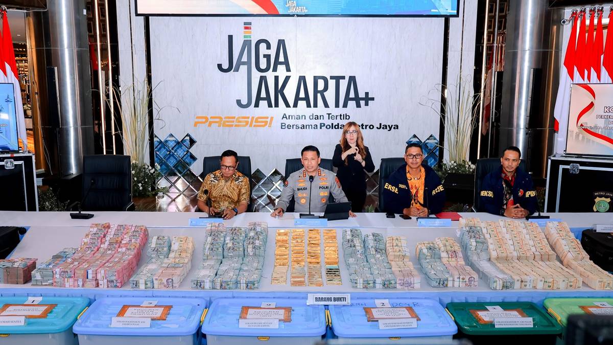 Konferensi pers Kombes Pol Budi Hermanto Polda Metro Jaya soal penyidikan korupsi suap gratifikasi TPPU Jakarta